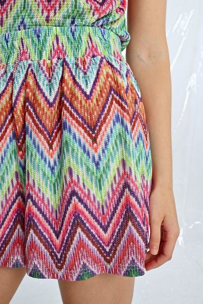 Women's shorts with multi-color print MOLLY BRACKEN (SKU) EL1112DE