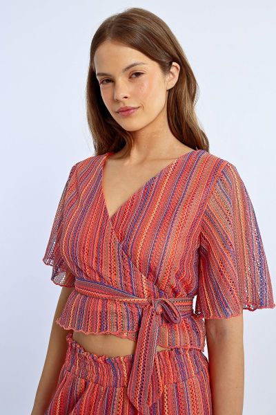 Дамска блуза тип прегърни ме с V-деколте MOLLY BRACKEN (SKU) GL712DE