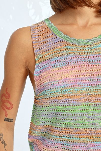 Women's multi-colored striped knitted top MOLLY BRACEN (SKU) LAL574DE
