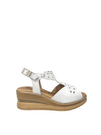 Women's platform sandal in white color PITILLOS (SKU) 10351