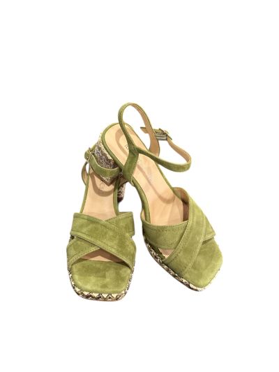 Elegant sandal high heel in green REGARDE LE CIEL (SKU) ANNABEL04