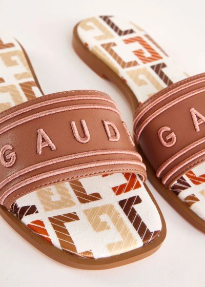 Women's slipper with mocha logo GAUDI (SKU) V5364520.