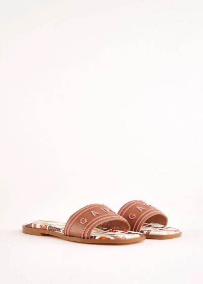 Women's slipper with mocha logo GAUDI (SKU) V5364520.