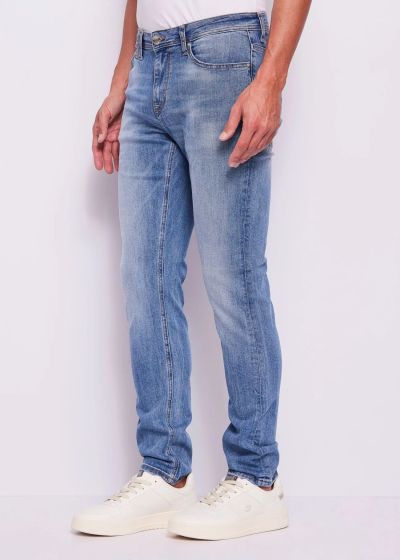 Slim Men's Blue Jeans GAUDI - Shabby Effect (SKU) 511GU26005