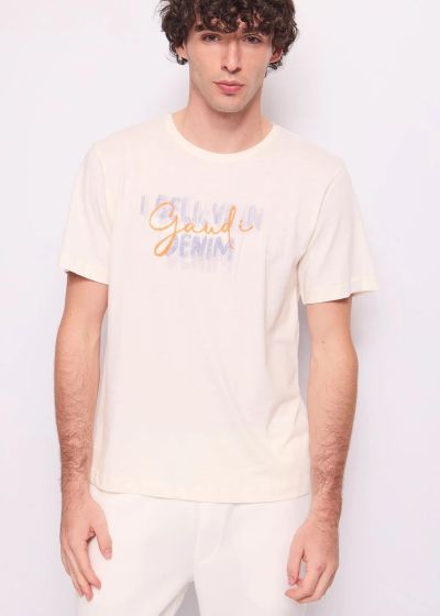 Men's T-shirt GAUDI - Cotton with Logo Print (SKU) 511GU64048