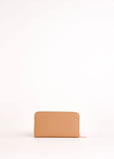 Beige women's wallet with zipper and GAUDI logo (SKU)12112