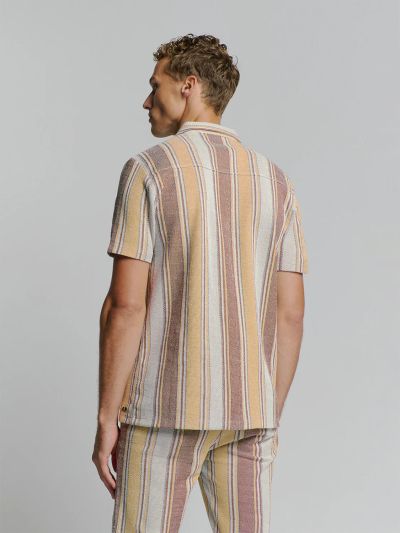  Раирана мъжка риза с къс ръкав NO EXCESS (SKU) 27460392