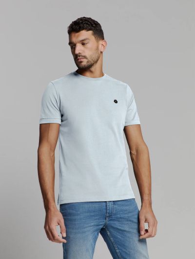 NO EXCESS Light Blue Men's T-Shirt - Casual Style (SKU) 27360375