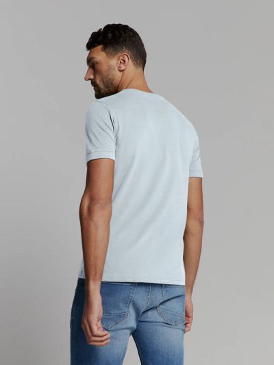 NO EXCESS Light Blue Men's T-Shirt - Casual Style (SKU) 27360375