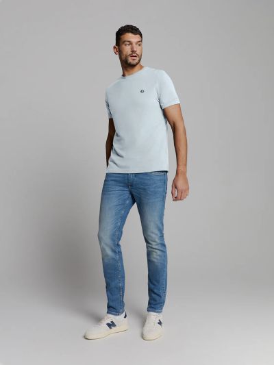 NO EXCESS Light Blue Men's T-Shirt - Casual Style (SKU) 27360375