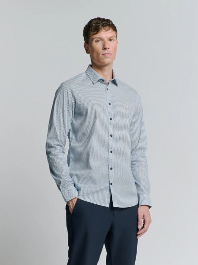 Стилна мъжка риза с копчета NO EXCESS (SKU) 27450236
