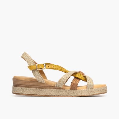 Yellow Women's Sandals - Casual and Comfortable PITILLOS (SKU)10582