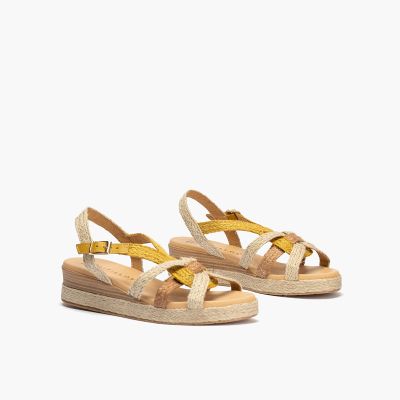 Yellow Women's Sandals - Casual and Comfortable PITILLOS (SKU)10582