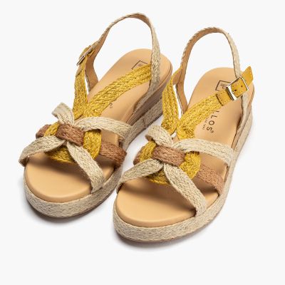 Yellow Women's Sandals - Casual and Comfortable PITILLOS (SKU)10582