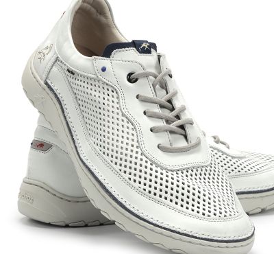White men's casual shoes with perforations FLUCHOS (SKU)2221.