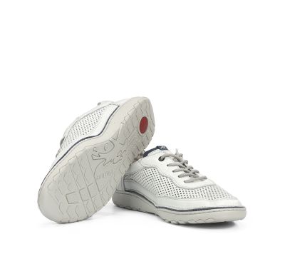 White men's casual shoes with perforations FLUCHOS (SKU)2221.
