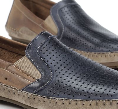 Dark blue men's everyday loafers FLUCHOS (SKU)1172