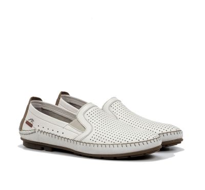 White men's loafers: Everyday comfort and style with perforations! FLUCHOS (SKU)1177
