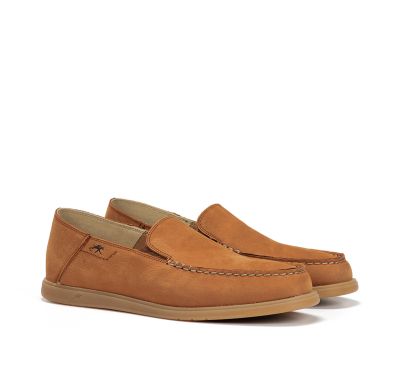 Brown nubuck loafers - elegant comfort for every day! FLUCHOS (SKU)2193.