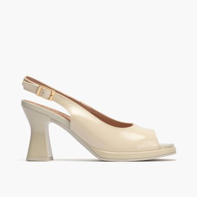 Cream sandals: Elegant women's shoes for the summer PITILLOS (SKU)10543.