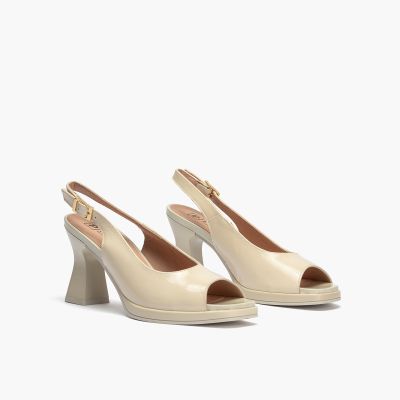 Cream sandals: Elegant women's shoes for the summer PITILLOS (SKU)10543.