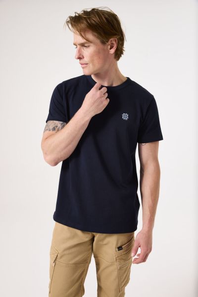 Men's T-shirt with Dark blue GARCIA print on the back (SKU) C51202