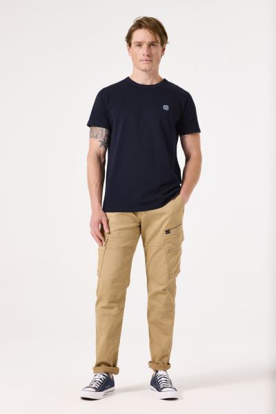Men's T-shirt with Dark blue GARCIA print on the back (SKU) C51202