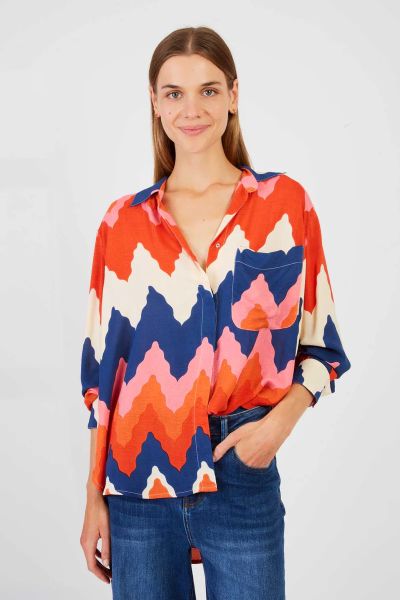 Дамска класическа риза с права кройка DERHY (SKU)  P520049