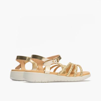 Women's gold sandals - Casual and stylish PITILLOS (SKU)10604