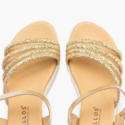 Women's gold sandals - Casual and stylish PITILLOS (SKU)10604