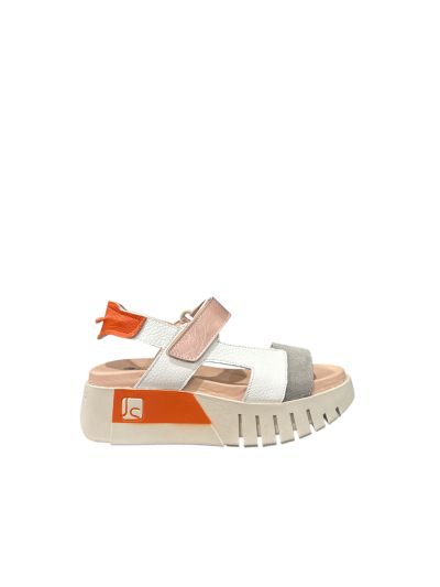 Grey/orange women's sandals - Everyday chic! JOSE SAENZ (SKU)4214.