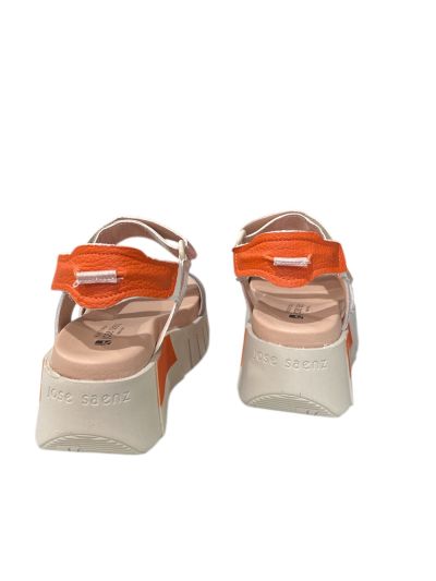 Grey/orange women's sandals - Everyday chic! JOSE SAENZ (SKU)4214.