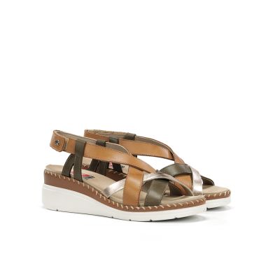 Green-brown women's sandals - comfort and style for every day! FLUCHOS (SKU)2135