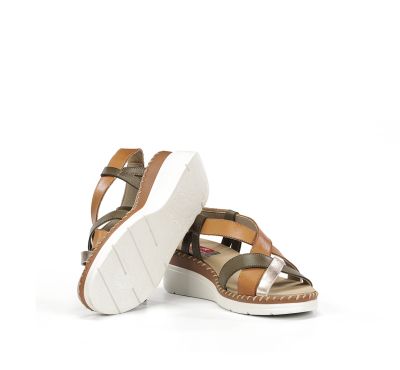 Green-brown women's sandals - comfort and style for every day! FLUCHOS (SKU)2135