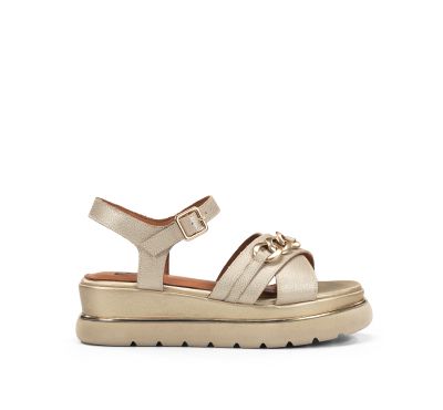 Golden women's sandals - elegant for every day DORKING (SKU)9527