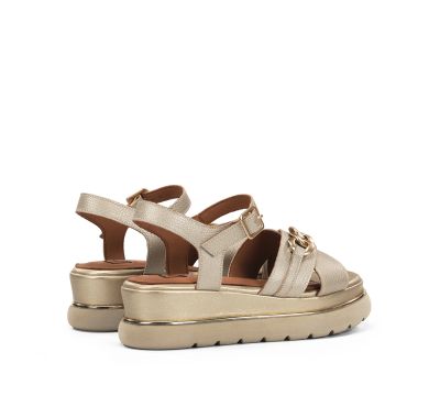Golden women's sandals - elegant for every day DORKING (SKU)9527