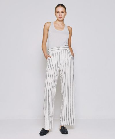 Широки раирани панталони - елегантни и удобни! ACCESS FASHION (SKU)5017