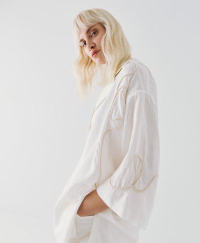 Дълга риза с бродерия - елегантна и стилна!ACCESS FASHION (SKU)7041