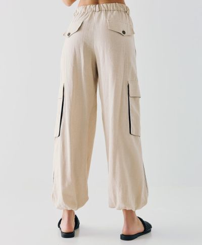 Дамски карго панталони с контрастни акценти ACCESS FASHION (SKU)5012