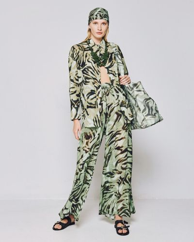 Оувърсайз дълга риза със специален щампован принт ACCESS FASHION (SKU) 7058