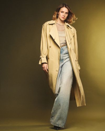 Дамски тренчкот Crisscross с колан и болеро - за стилна пролетна визия ACCESS FASHION (SKU) 9003