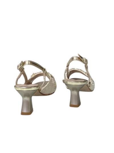 Golden Elegant Sandals with Thin Heels VALLEVERDE (SKU)28232