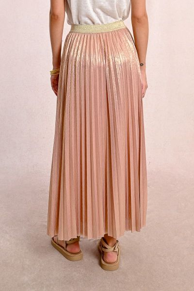 Дамска плисирана пола с преливащ перлен ефект - LIGHT PINK MOLLY BRACKEN (SKU)  TW136DE