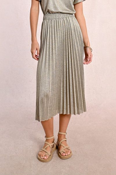 Дамска плисирана пола със сребристи оттенъци MOLLY BRACKEN (SKU) P1676DE