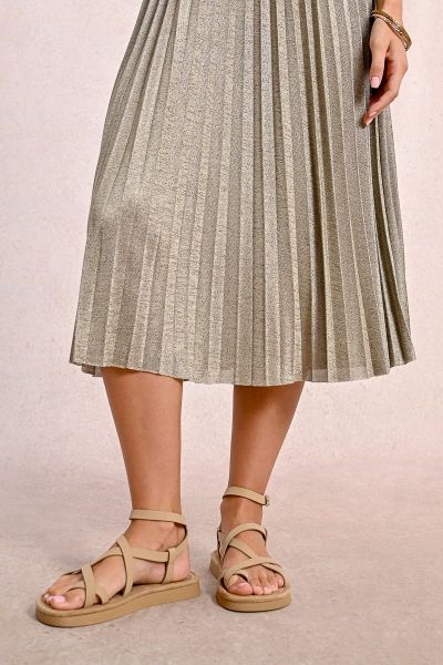 Дамска плисирана пола със сребристи оттенъци MOLLY BRACKEN (SKU) P1676DE
