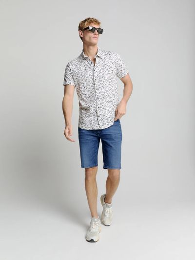 Мъжки дънкови къси панталони - за небрежна и модерна визия NO EXCESS (SKU)  27819D59N