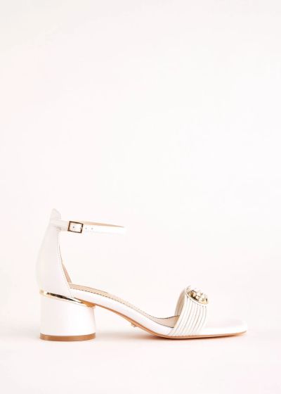 White Elegant Women's Heeled Sandal - Comfort and Style GAUDI(SKU)V5364310