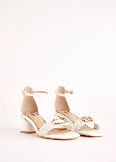 White Elegant Women's Heeled Sandal - Comfort and Style GAUDI(SKU)V5364310