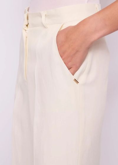 White elegant women's trousers GAUDI (SKU)511FD25006