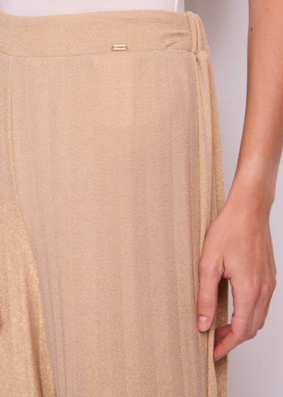 Beige Pleated Women's Pants - Elegant and Comfortable! GAUDI (SKU)511FD24002